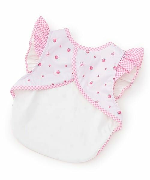 mezzo piano / メゾピアノ スタイ・ビブ | いちご柄　お食事スタイ | 詳細1