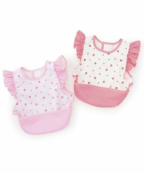 mezzo piano / メゾピアノ スタイ・ビブ | いちご柄　お食事スタイ | 詳細7