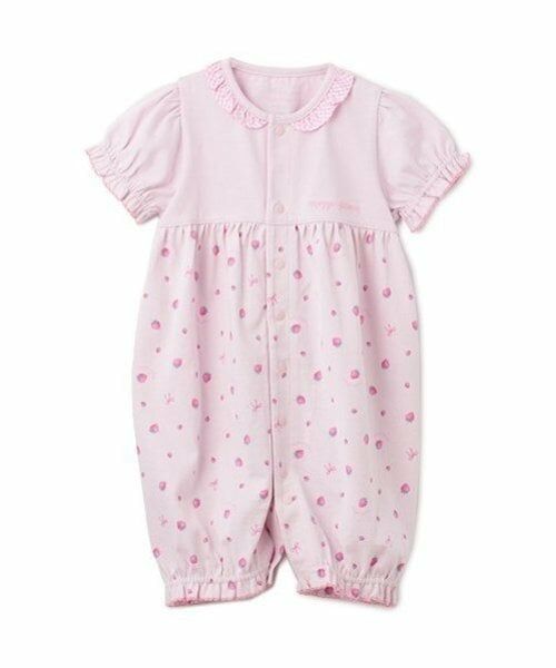 mezzo piano / メゾピアノ ロンパース | いちご柄　半袖2wayオール | 詳細3