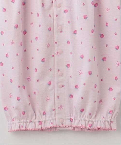 mezzo piano / メゾピアノ ロンパース | いちご柄　半袖2wayオール | 詳細8