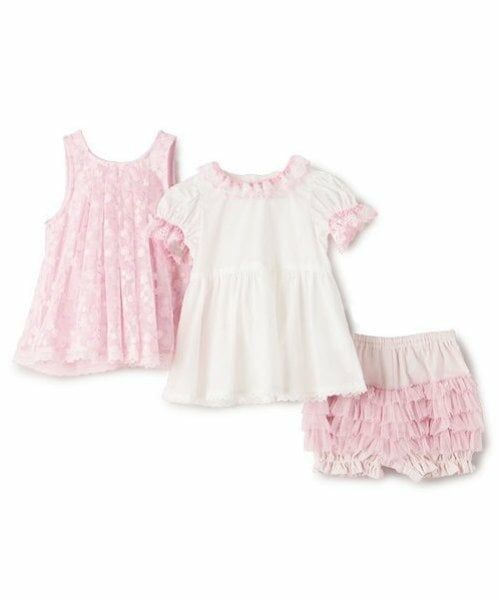 mezzo piano / メゾピアノ ベビー・キッズウエア | ミモザレース　3点セット | 詳細1