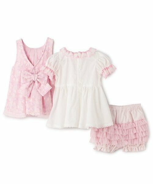 mezzo piano / メゾピアノ ベビー・キッズウエア | ミモザレース　3点セット | 詳細2