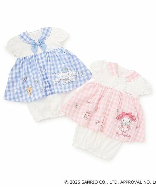 mezzo piano / メゾピアノ ロンパース | 【マイメロディ・シナモロール】セーラー半袖2wayオール | 詳細13