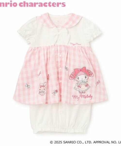 mezzo piano / メゾピアノ ロンパース | 【マイメロディ・シナモロール】セーラー半袖2wayオール（ピンク）