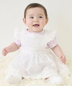 mezzo piano / メゾピアノ ロンパース | 半袖ロンパース＆レースエプロンスカートセット