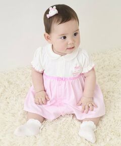 mezzo piano / メゾピアノ ロンパース | ウサギマスコットつきスカート半袖ロンパース