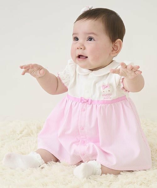 mezzo piano / メゾピアノ ロンパース | ウサギマスコットつきスカート半袖ロンパース | 詳細10