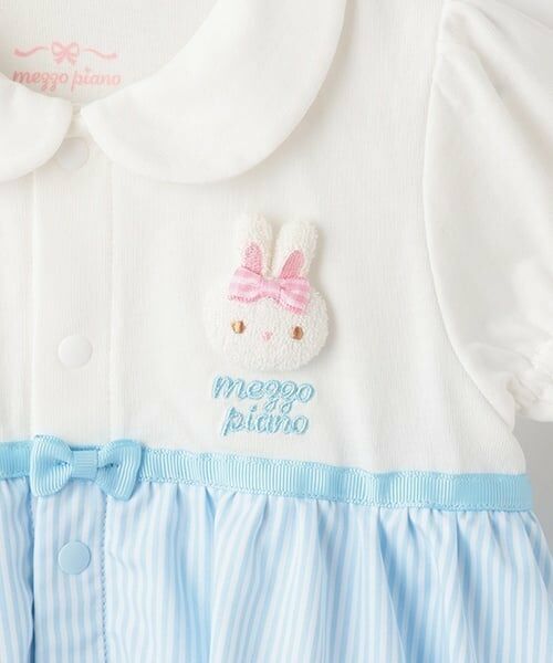 mezzo piano / メゾピアノ ロンパース | ウサギマスコットつきスカート半袖ロンパース | 詳細3