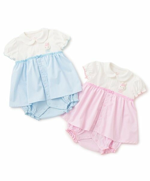 mezzo piano / メゾピアノ ロンパース | ウサギマスコットつきスカート半袖ロンパース | 詳細8