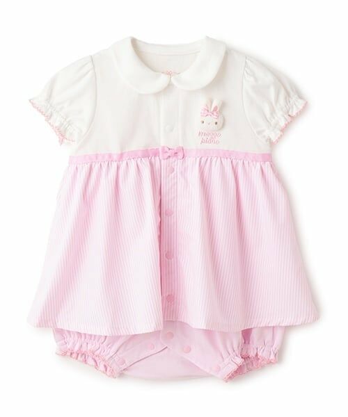 mezzo piano / メゾピアノ ロンパース | ウサギマスコットつきスカート半袖ロンパース | 詳細9