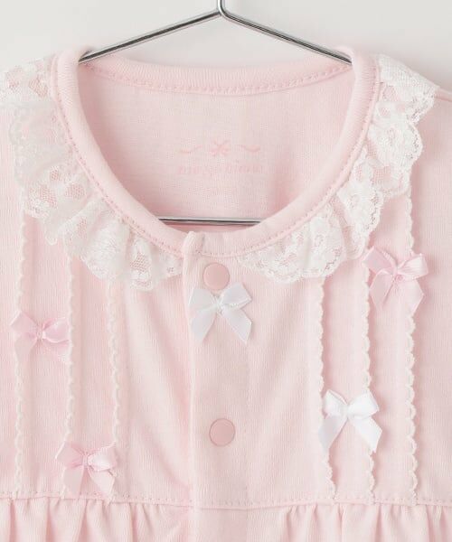 mezzo piano / メゾピアノ ロンパース | タックリボン半袖2wayオール | 詳細3