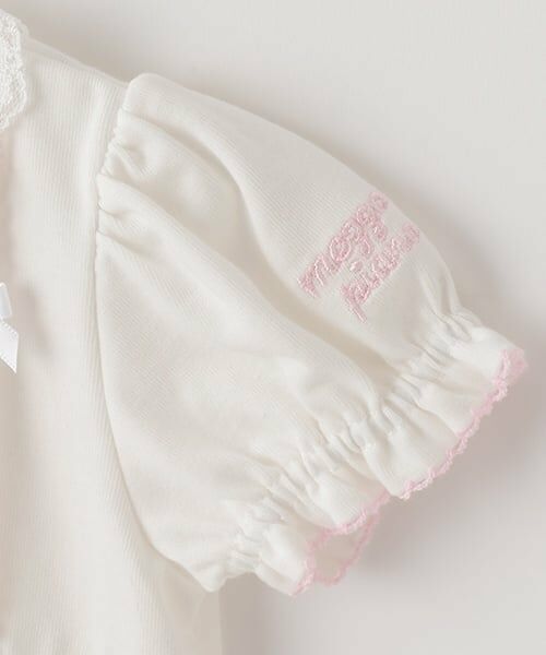 mezzo piano / メゾピアノ ロンパース | タックリボン半袖2wayオール | 詳細4