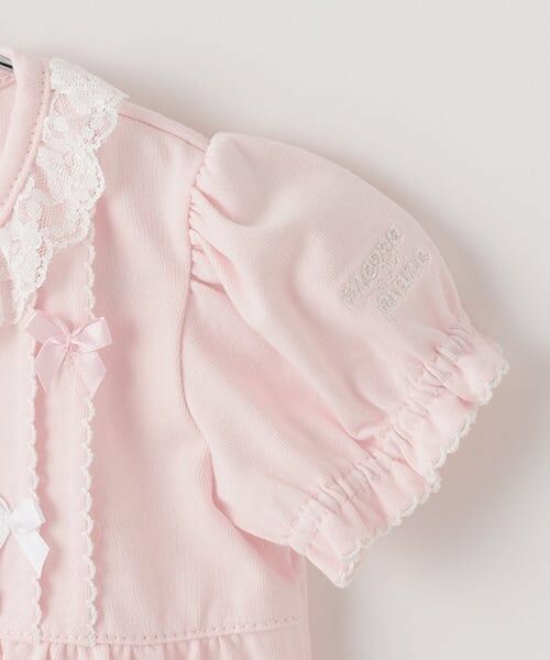 mezzo piano / メゾピアノ ロンパース | タックリボン半袖2wayオール | 詳細5