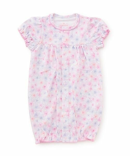 mezzo piano / メゾピアノ ロンパース | 【BOX付】花柄半袖2wayオール＆スタイセット | 詳細1