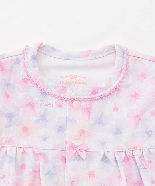 mezzo piano / メゾピアノ ロンパース | 【BOX付】花柄半袖2wayオール＆スタイセット | 詳細4