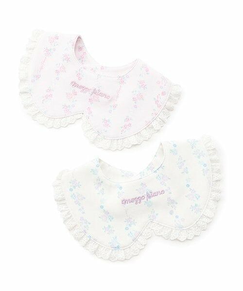 mezzo piano / メゾピアノ スタイ・ビブ | ストライプ花柄　衿風スタイ | 詳細6