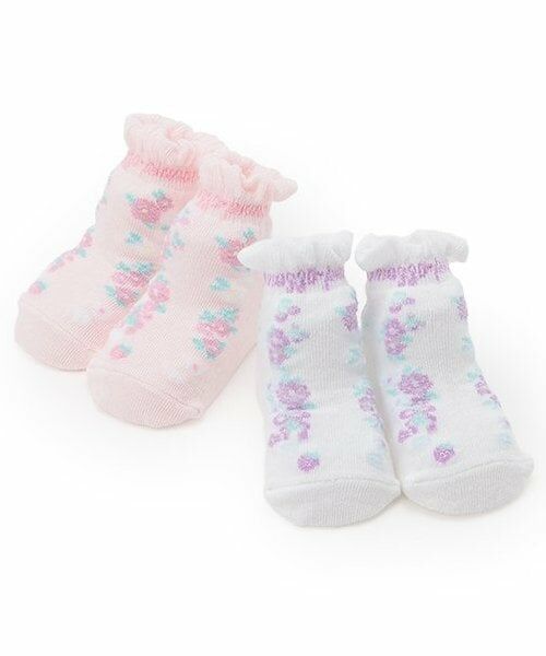 mezzo piano / メゾピアノ ベビー・キッズウエア | ストライプ花柄　ソックス | 詳細6