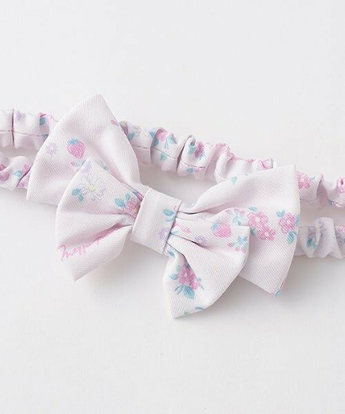 mezzo piano / メゾピアノ スタイ・ビブ | 【BOX付】ストライプ花柄エプロン＆ヘアバンドセット | 詳細11