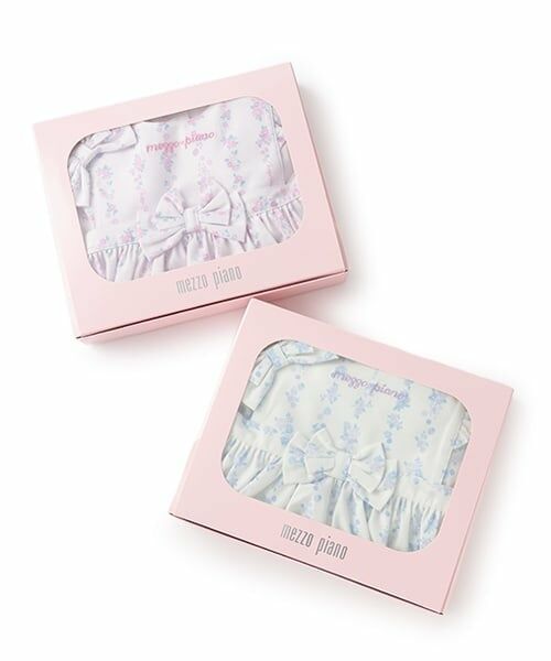 mezzo piano / メゾピアノ スタイ・ビブ | 【BOX付】ストライプ花柄エプロン＆ヘアバンドセット | 詳細12