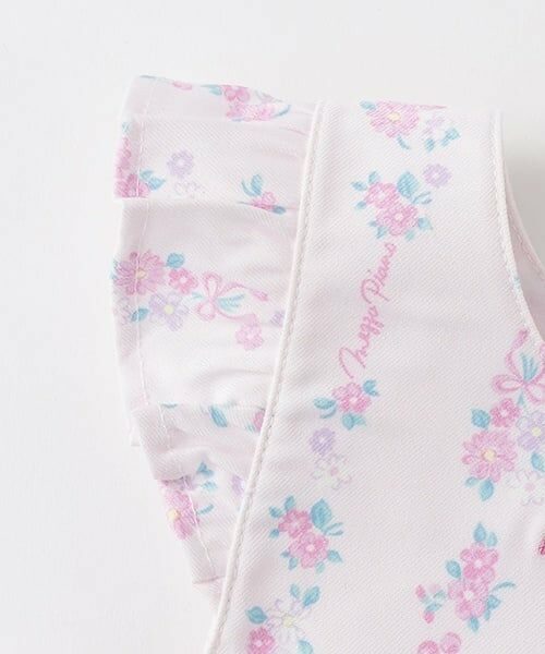 mezzo piano / メゾピアノ スタイ・ビブ | 【BOX付】ストライプ花柄エプロン＆ヘアバンドセット | 詳細4