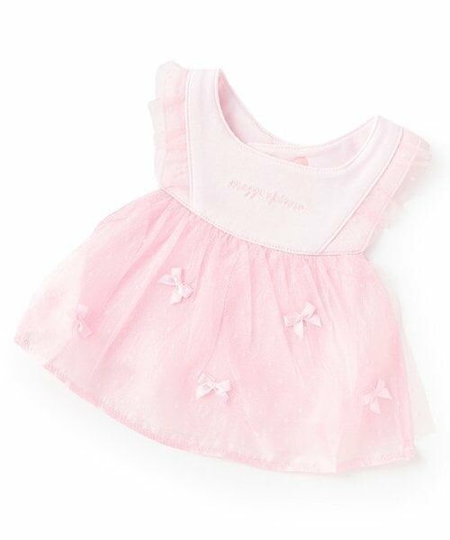 mezzo piano / メゾピアノ スタイ・ビブ | リボンフリルスタイ（ライト ピンク）