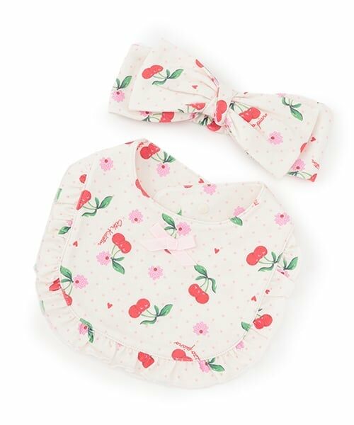 mezzo piano / メゾピアノ スタイ・ビブ | 【Cath Kidston】スタイ＆ヘアバンドセット（オフ ホワイト）