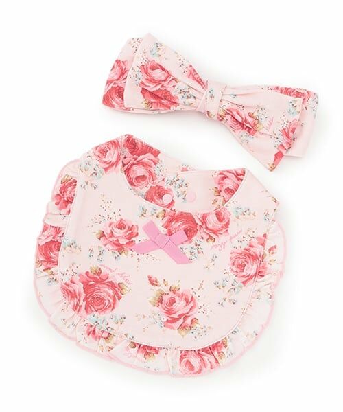 mezzo piano / メゾピアノ スタイ・ビブ | 【Cath Kidston】スタイ＆ヘアバンドセット（ライト ピンク）