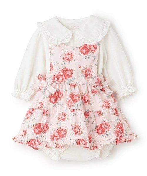 mezzo piano / メゾピアノ ベビー・キッズウエア | 【Cath Kidston】エプロンスカート＆ロンパースセット（ライト ピンク）