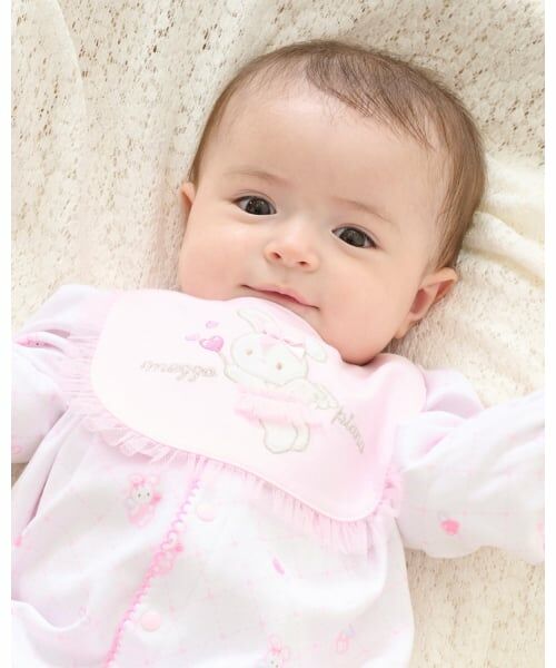 mezzo piano / メゾピアノ スタイ・ビブ | エンジェルウサギ　スタイ（ライト ピンク）