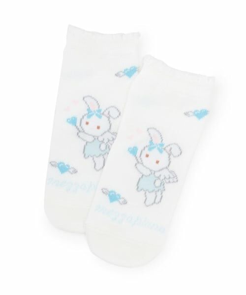 mezzo piano / メゾピアノ ベビー・キッズウエア | エンジェルウサギ柄　ソックス（オフ ホワイト）