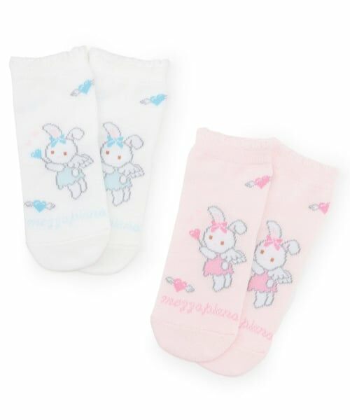 mezzo piano / メゾピアノ ベビー・キッズウエア | エンジェルウサギ柄　ソックス | 詳細4