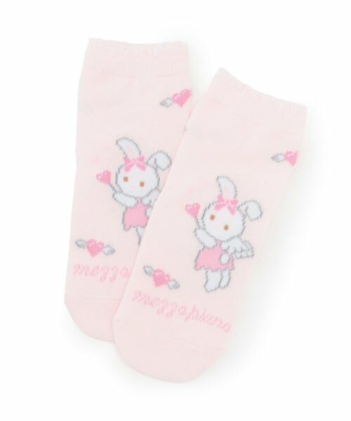 mezzo piano / メゾピアノ ベビー・キッズウエア | エンジェルウサギ柄　ソックス（ライト ピンク）