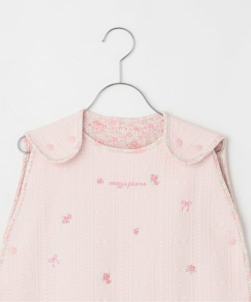 mezzo piano / メゾピアノ ベビー・キッズウエア | フクレジャガードバラ刺しゅう　スリーパー | 詳細2