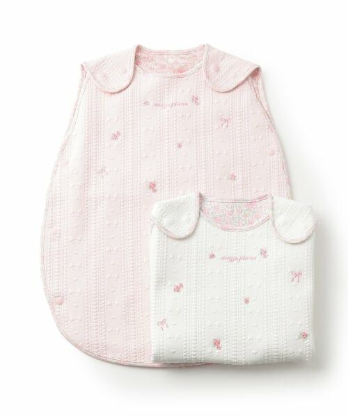 mezzo piano / メゾピアノ ベビー・キッズウエア | フクレジャガードバラ刺しゅう　スリーパー | 詳細7