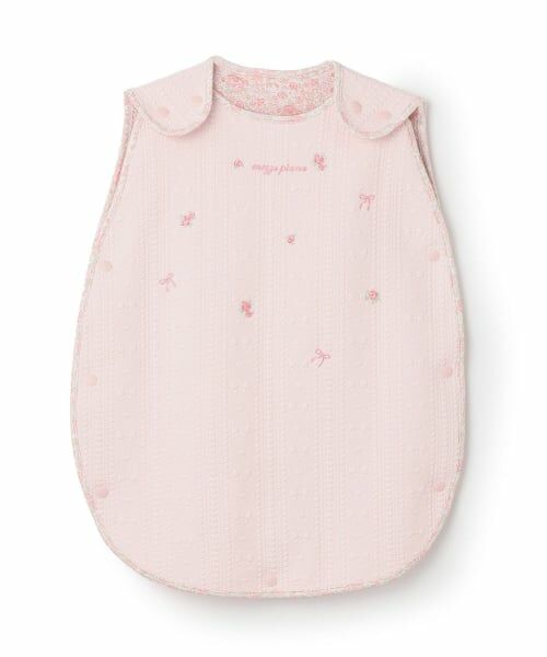 mezzo piano / メゾピアノ ベビー・キッズウエア | フクレジャガードバラ刺しゅう　スリーパー（ライト ピンク）