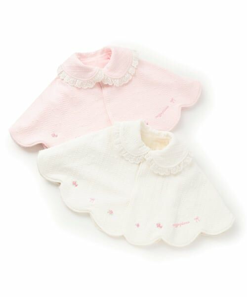 mezzo piano / メゾピアノ ベビー・キッズウエア | リバーシブル　フクレジャガード・バラ刺しゅうケープ | 詳細12