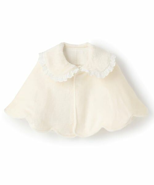 mezzo piano / メゾピアノ ベビー・キッズウエア | リバーシブル　フクレジャガード・バラ刺しゅうケープ | 詳細2