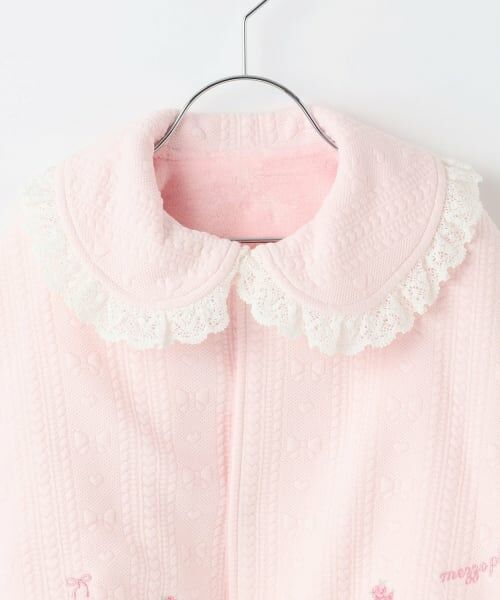 mezzo piano / メゾピアノ ベビー・キッズウエア | リバーシブル　フクレジャガード・バラ刺しゅうケープ | 詳細5