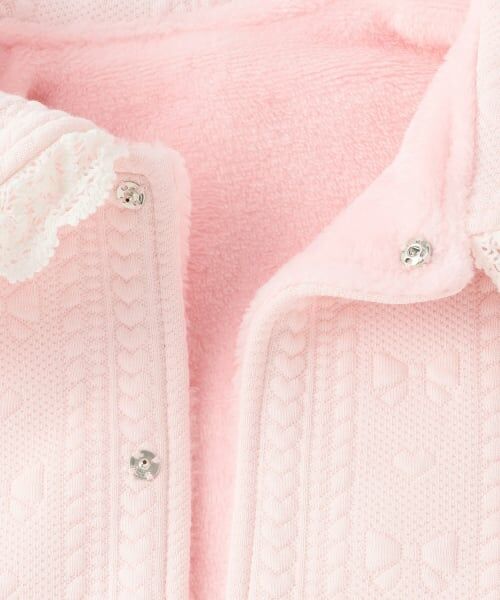 mezzo piano / メゾピアノ ベビー・キッズウエア | リバーシブル　フクレジャガード・バラ刺しゅうケープ | 詳細6
