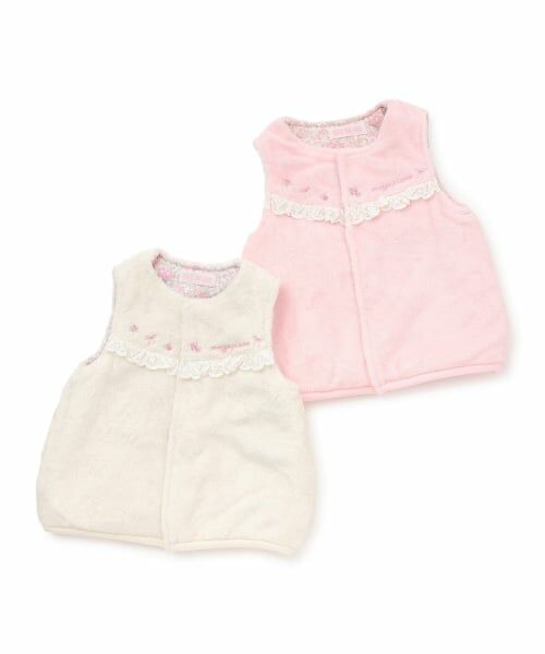 mezzo piano / メゾピアノ ベビー・キッズウエア | バラ刺しゅう　ボアベスト | 詳細8