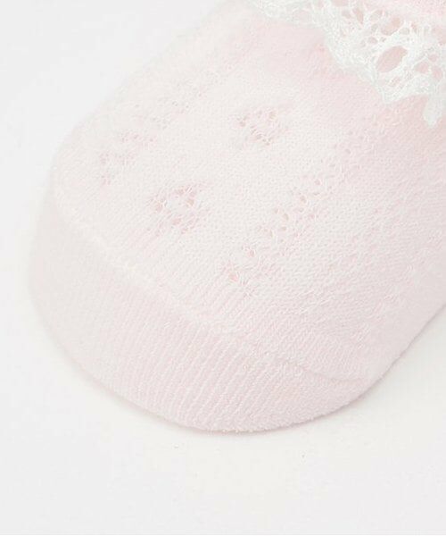 mezzo piano / メゾピアノ ベビー・キッズウエア | レースロゴ刺しゅうソックス | 詳細4