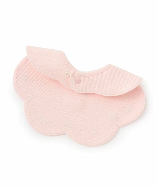 mezzo piano / メゾピアノ スタイ・ビブ | バラ刺繍　スカラップスタイ | 詳細1