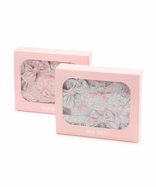 mezzo piano / メゾピアノ スタイ・ビブ | 【BOX付】リトルフラワー柄エプロン＆ヘアバンドセット | 詳細9