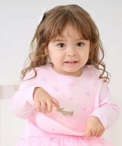 mezzo piano / メゾピアノ スタイ・ビブ | バラ柄　シリコンお食事スタイ