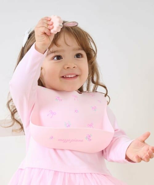 mezzo piano / メゾピアノ スタイ・ビブ | バラ柄　シリコンお食事スタイ | 詳細7