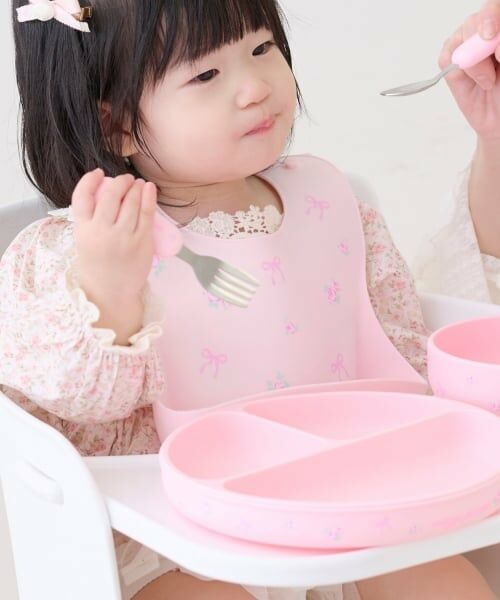 mezzo piano / メゾピアノ スタイ・ビブ | バラ柄　シリコンお食事スタイ | 詳細9