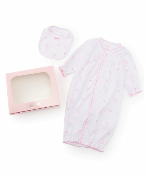 mezzo piano / メゾピアノ スタイ・ビブ | 【BOX付】エンジェルウサギ柄2wayオール＆スタイセット | 詳細10