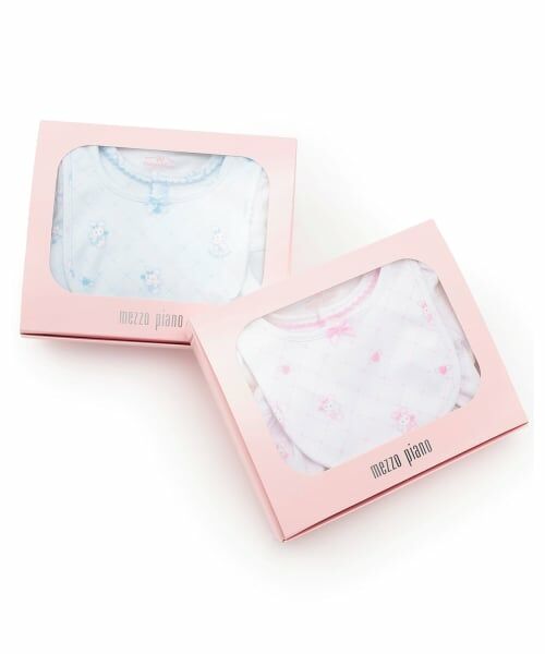 mezzo piano / メゾピアノ スタイ・ビブ | 【BOX付】エンジェルウサギ柄2wayオール＆スタイセット | 詳細9