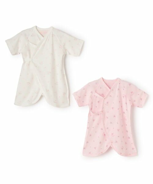 mezzo piano / メゾピアノ 肌着 | コンビ肌着2枚セット（ライト ピンク）