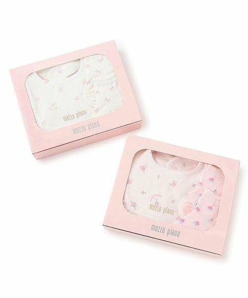 mezzo piano / メゾピアノ スタイ・ビブ | 【BOX付】リボン・バラ柄　スタイ＆ソックスセット | 詳細10